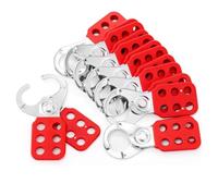 Katnetoly Chiusura per Chiusura con Etichetta Chiusura 8 Pacchi, Chiusura per Lucchetto A Prova Manomissione, Chiusura per Lucchetto con Diametro Ganascia 1 Pollice con Interblocco A 6 Fori