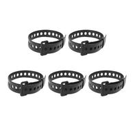 Katnetoly Cintura da Viaggio In 5 Pezzi, Cinghia da Carico, per Fissare I Bagagli, Cinghia da Viaggio, Fibbia per Cintura di Carico, In Gomma Resistente, Nera Corta