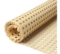 Katnetoly Ciorgola di PE A Maglie Rattan Aperta Intrecciata da 17.5x40 Pollici per Progetti di Decorazioni per la Casa Fai -da -Te, Rotolo di Cinghia di Rattan, Materiale Sintetico