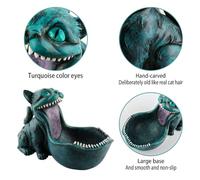 Katnetoly Ciotola per Caramelle di Halloween Statua di Gatto Piatto per Caramelle per Scrivania da Ufficio Ciotola per Chiavi per Ingresso Grande Bocca Gatto Regali