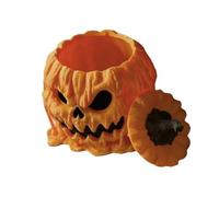 Katnetoly Ciotola per Caramelle in Resina con di Halloween con Coperchio, Ciotola per Caramelle alla, Decorazione con in Resina di Halloween o Scatola per Caramelle