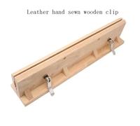 Katnetoly Clip di Fissaggio In Pelle Fatti A Mano Cucitura A Mano In Pelle Clip In Legno Cucitura Supporto di Fissaggio Staffa di Fissaggio DIY