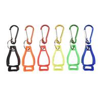 Katnetoly Clip per da 6 Pezzi per Portaguanti da Clip da Cintura per con Moschettoni in Metallo per di Guardia per Operai Edili