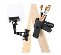 Katnetoly Clip per Pennello da Cavalletto con Clip per Supporto Copia Girevole, Supporto per Pennelli Regolabile e Pieghevole, Clip per Copia di Carta per Pennelli da Pittura.