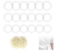 Katnetoly Clip per Stringere I Vestiti - Accessorio per Stringere Camicie, Vestiti, Gonne e Sciarpe, 18 Anelli (3 Misure) + Elastici