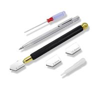 Katnetoly Coltello per Tagliare il Vetro 2mm-20mm, Coltello per Tagliare il Vetro con Punta In Lega, Penna per Incidere e Scrivere In Lega, per Vetro/Mosaico/