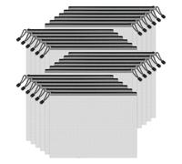 Katnetoly con Cerniera In Rete, 24 Tasche Trasparenti con Cerniera, Formato Lettera A4, Portaoggetti con Cerniera per La Scuola, Forniture per Ufficio