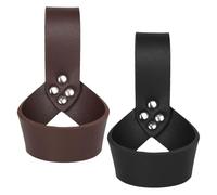 Katnetoly Confezione 2 Supporti per Cintura, Cintura per Larga, Supporto per Cintura per, Fodero per In Pelle Regolabile, Supporto per Cintura con Fibbia per Retrò