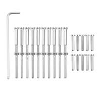 Katnetoly Confezione Combinata Terminale con Testa Esagonale Filettata con Attacco un Gambo e Invisibile per Kit di Ringhiere per Cavi Da 1/8Pollice, Acciaio Inossidabile T316 10Coppie