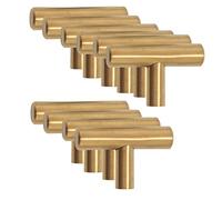 Katnetoly Confezione da 10 Pomoli e Maniglie per Armadi nel Monoforo Armadi per Porte Maniglie per Mobili per Camera da Letto Lunghezza Totale 50 Mm