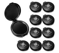 Katnetoly Confezione da 10 Tamponi per Inchiostro per Impronte Digitali, Mini Tampone Nero per Timbri per Impronte Digitali, Kit Portatile per Impronte Digitali Facile da Lavare