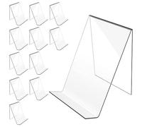 Katnetoly Confezione da 12 Supporti per Libri, Supporto per Libri In Acrilico Trasparente con Cavalletto per Visualizzare Album di Fumetti