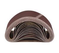 Katnetoly Confezione da 18 Nastri Abrasivi 3X21 Pollici (75X533Mm) Nastro Abrasivo nel Ossido di Alluminio (3 Ciascuno di 60 80 120 180 240 400) per Levigatrice un Nastro