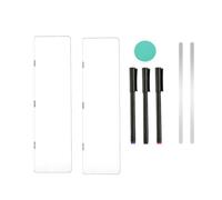 Katnetoly Confezione da 2 Lavagne Memo per Monitor, Porta Note Magnetiche Cancellabili A Secco per Computer con Strisce Metalliche Autoadesive