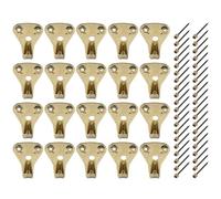 Katnetoly Confezione da 20 Ganci per Ganci per Cornici da 50 Libbre con Chiodi, Kit per Appendere Foto / Specchio Pesante da Parete nel per Uso Professionale