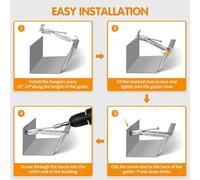 Katnetoly Confezione da 25 Ganci per Grondaie da 5 Pollici, con Vite Preinserita, Staffe per Grondaie In Alluminio per Riparare Grondaie Cadenti