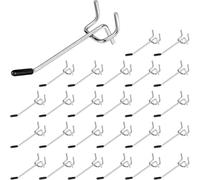 Katnetoly Confezione da 26 Ganci per Forati da 4 Pollici, Ganci per Forati per Appendere, Accessori per Organizer per Forati da 1/4 Pollici per Garage