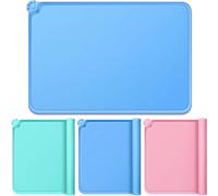 Katnetoly Confezione da 3 in Silicone per Lavori Artigianali, Resina, Fogli in Silicone Antiscivolo, per Pittura in Silicone con Lati Rialzati, Copertura per Desktop Durevole