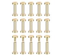 Katnetoly Confezione da 30 Chicago In, Vite A Testa Piatta da 15x8 mm per Borchia Posteriore, Rivetti per Chiodi, Fissaggio per DIY