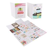 Katnetoly Confezione da 36 Biglietti di Auguri Biglietti D'Auguri Unici Ecologici Set di Biglietti di Auguri di Buon Compleanno per Adulti e Bambini Che Scrivono