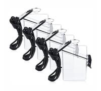 Katnetoly Confezione da 4 Custodie Porta Badge Impermeabili per Carte D'Identità Porta Carte D'Identità Trasparente Impermeabile con Cordino e