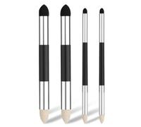 Katnetoly Confezione da 4 Penne In Spugna per Miscelazione Pennelli In Spugna Lavabili A Doppia Estremità per Schizzi, Salviette Riutilizzabili per Miscelazione per Artisti Studenti, Facili da Usare