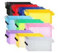 Katnetoly Confezione da 40 Astucci In Rete con Cerniera In 10 Colori, Astucci Colorati per Penne, da Viaggio Multiuso per Forniture per Ufficio da Viaggio