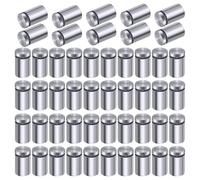 Katnetoly Confezione da 50 di Supporto per Segnaletica, Kit di Supporto In Acciaio Inossidabile, Hardware di Montaggio In Vetro (1/2x 3/4 Pollici)