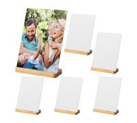 Katnetoly Confezione da 6 Cornici per Foto A Sublimazione, Cornici in Metallo A Trasferimento Termico da 5 X 7 Pollici con Base in Legno, Stampe Fotografiche DIY