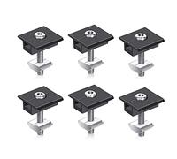 Katnetoly Confezione da 6 Morsetti Centrali 30Mm Morsetto Centrale Nero un Forma di T Morsetto Centrale per Pannello Solare Regolabile Fotovoltaico per Pannello Solare