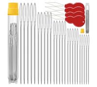 Katnetoly Confezione da 75 di Dimensioni di Alta qualità per Cucire A Mano con 4 Infila Ago, Misure Assortite, da Ricamo