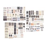 Katnetoly Confezione di Forniture per Album Vintage (200 Pezzi) per Diari Artistici, Pianificatori di Diari Spazzatura, di Carta DIY (A)