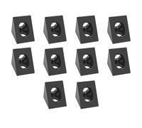 Katnetoly Connettore A A 90 Gradi per DIY CNC e Stampante 3D, Angolo Nero A V per Profilo in Alluminio 2020, 10 Pezzi