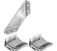 Katnetoly Connettore Angolare Universale per Mobili da 20 Pezzi, Staffa Angolare in Acciaio Inossidabile con Telaio di Supporto Triangolare per Fissaggio Angolare