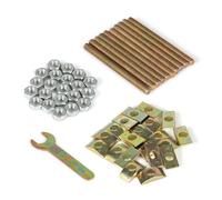 Katnetoly Connettore per Controsoffitto da 10 Pezzi, Elementi di Fissaggio per Piano da Tavolo, Connettore A Ribalta per Controsoffitto con Bullone In Acciaio Color Rame,