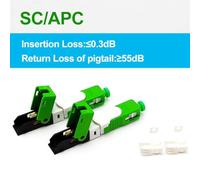 Katnetoly Connettore Rapido per Fibra Ottica Monomodale FTTH ESC250D SC//UPC da 10 Pezzi