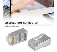 Katnetoly Connettore RJ45 schermato CAT5E Connettore Ethernet a crimpare CAT6 STP 8P8C Tappi a testa modulare di - 100 pezzi