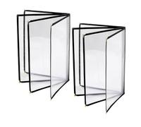 Katnetoly Copertine Menu 8,5 X 11 Pollici Porta Menu Ristorante 2 Pezzi 4 Pagine 8 Visualizza Menu Trasparente, Adatta A Carta Formato A4