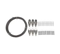 Katnetoly Corda in Acciaio Inossidabile da 10 M in Acciaio Rivestito in PVC Regolabile Corda per Tende Lampada a Sospensione Filo per Appendere