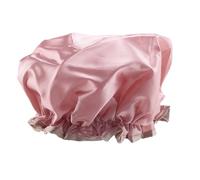 Katnetoly Cuffia da Doccia un Doppio Strato Cuffia Impermeabile da Cuffia Bagno Capelli Lunghi Cuffia da Doccia Copertura per Capelli Nero Lampone Cuffia per Capelli Secchi Champagne