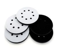 Katnetoly Cuscinetti di Interfaccia 5X Cuscinetto di Interfaccia per Levigatura In Schiuma Morbida Spugna A 8 Fori da 5 Pollici con Gancio e per Lucidatura con Levigatrice Orbitale