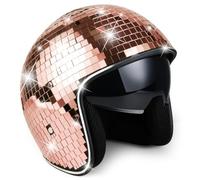 Katnetoly da Costume da Discoteca da Discoteca per da Bar con Visiera Retrattile Specchio Glitter Mirror Glass Disco Punk per la Festa di Club