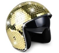 Katnetoly da Costume da Discoteca da Discoteca per da Bar con Visiera Retrattile Specchio Glitter Mirror Glass Disco Punk per la Festa di Club