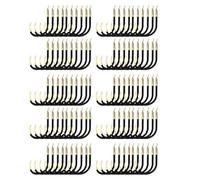 Katnetoly da Pesca da 100 Pezzi Aberdeen da Pesca Ardiglione A Filo Lungo per Pesci Luna Piccoli Trote d'Acqua Misura 1