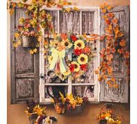 Katnetoly d'Autunno per Il Ringraziamento, di Girasole per Porta, Ghirlanda Realistica, Decorazione Multifunzionale per Parete e Giardino.