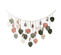 Katnetoly Decorazione da Parete in macramè, 29,5 X 47,3 Pollici, Ghirlanda di Nappe A Foglia Boho Chic, Arazzi per Camera da Letto, Soggiorno