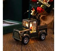 Katnetoly Decorazione per Camion di Natale retrò, Camion Leggero di Babbo Natale, Luce Notturna di Natale, Decorazione per Finestra, Spazzolato
