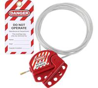 Katnetoly di Blocco con Etichetta Lucchetto con Regolabile Lucchetto con In Acciaio Rivestito In Vinile per La Manutenzione e La Riparazione 'Attrezzatura