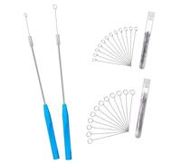 Katnetoly di Inoculazione In Metallo, di Campionamento Micologico con 2 Manici e 90 Anelli di Inoculazione Riutilizzabili In Nichel