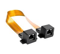 Katnetoly di Rete Internet Flat CAT6 Cat5 RJ45 Femmina F con Passaggio per Finestra/Porta Auto/Casa, Jumper di 30 cm